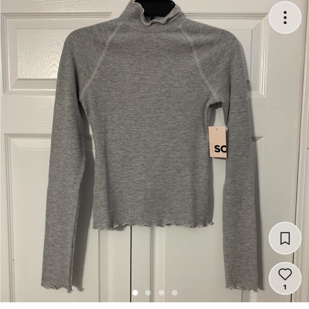 SO mock neck top